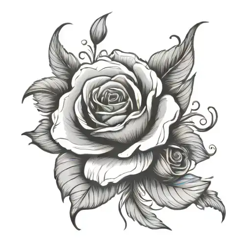 Rose Poppy Violet Flower Intertwined