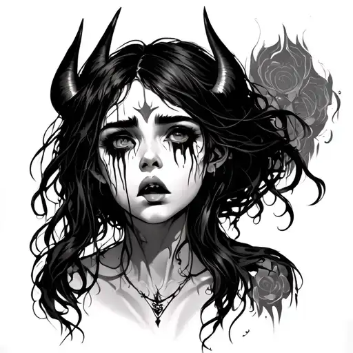 Demon Girl Crying