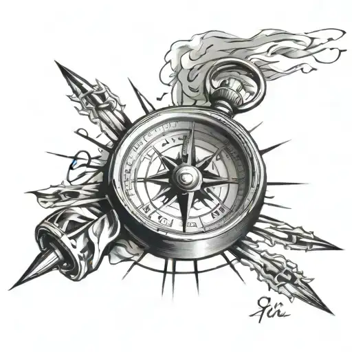 Compass W Bullets Text