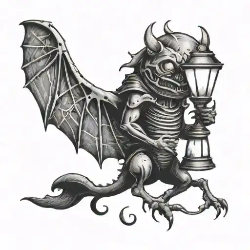 Dark Creature With A Lamp