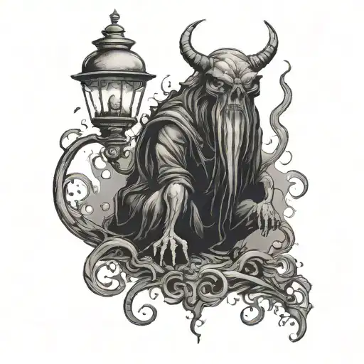 Dark Creature With A Lamp