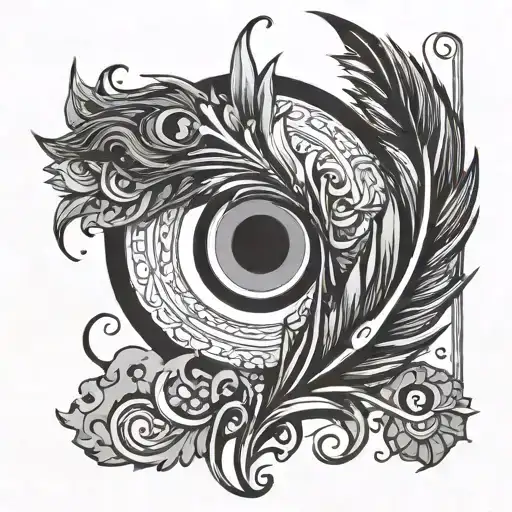 Trident With Peacock Feather