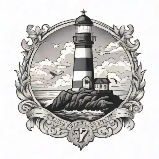 Psalm 27 With A Lighthouse And Jesus