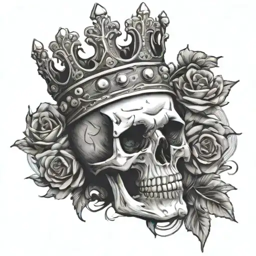 Skull Wearing A Crown
