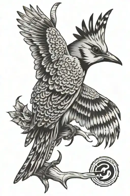 Northern Flicker Bird Coming Out Of Grateful Dead 13 Point Bolt