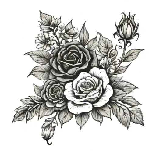 Birth Flower Bouquet For August September October December