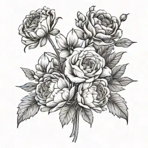 Birth Flower Bouquet For September October December