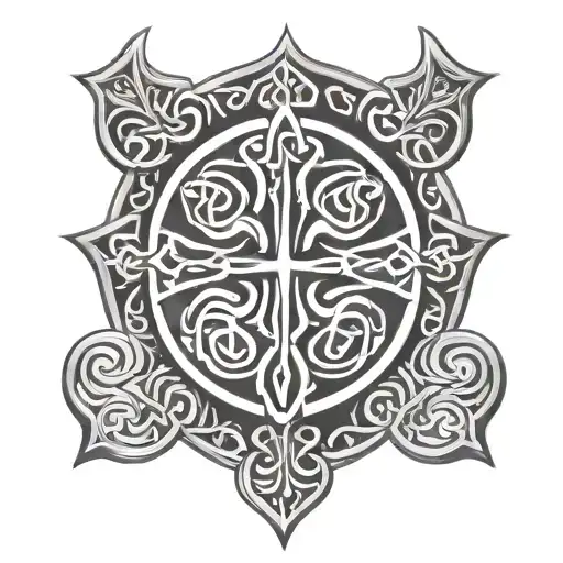 Celtic Shield With Cross
