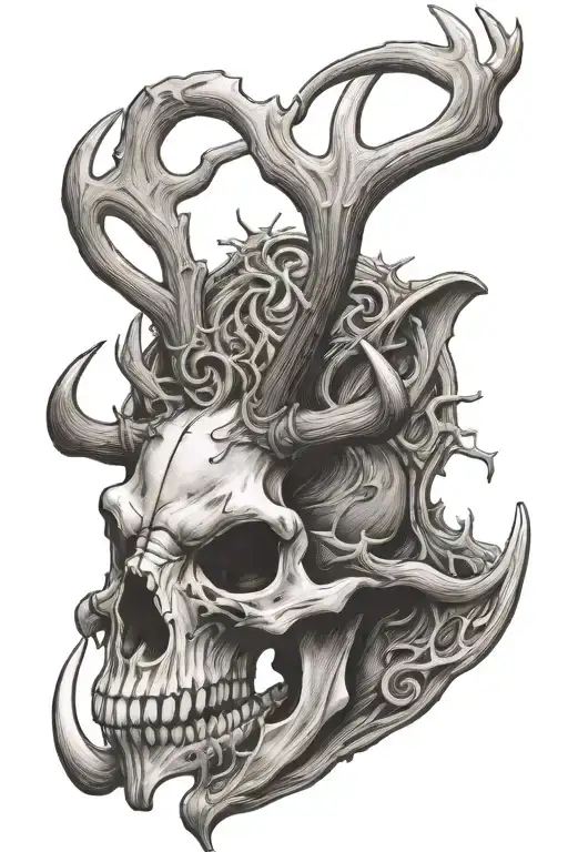 Leshy Moose Horn Skull