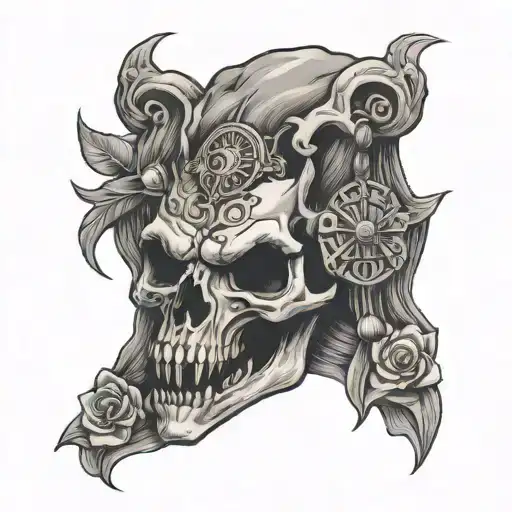 Lion Skull Money Bag