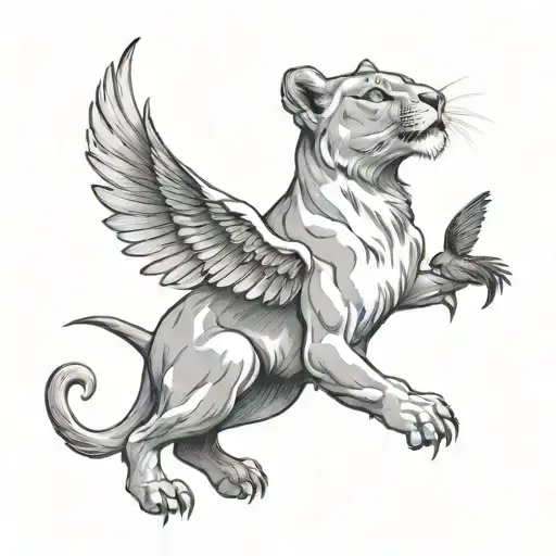 Lioness And Hummingbird Flying