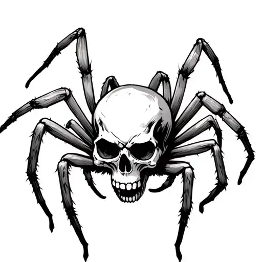 A Spider That Has A Skull On It