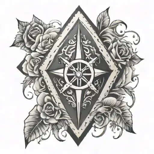 Coffin And Wind Rose
