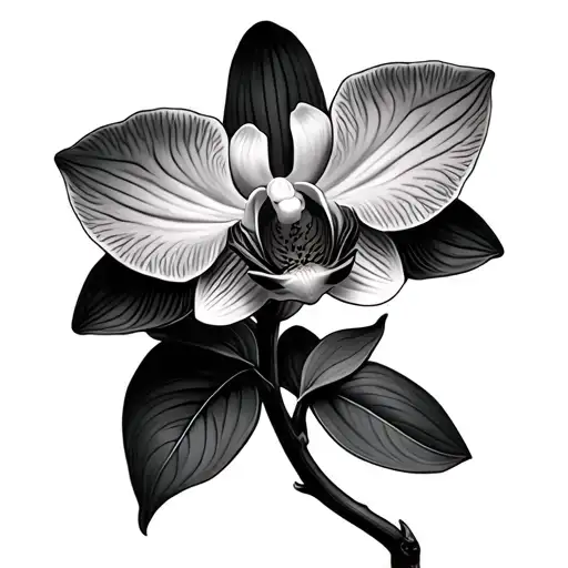 Orchid With Name On Stem