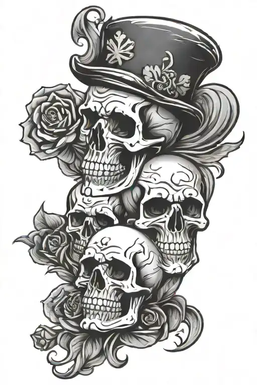 Irish Skulls Traditional Style