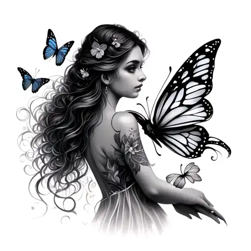 Fairy And Butterflies Hand