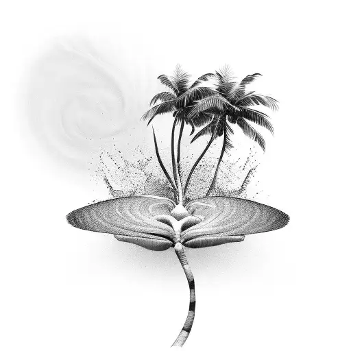 Butterfly Palm Tree Waves