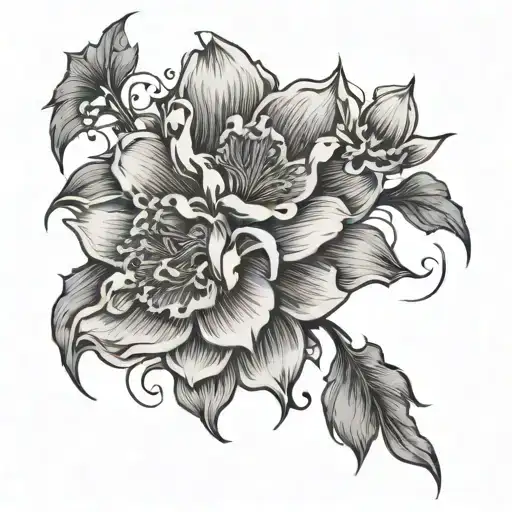 Flower At The Op Love Youself Going Down The Spine And Finsihing Off Wiht Another Flower