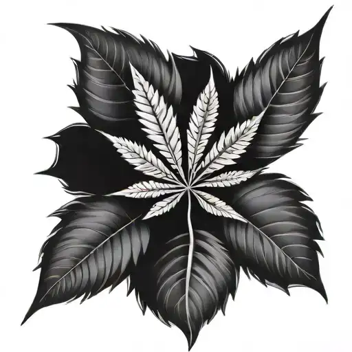 Weed Leaf Shaped Like Design