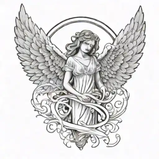 Angel Wings With Halo