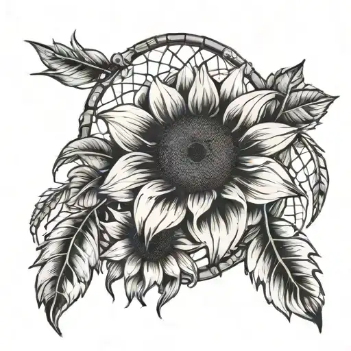 Sunflower And Dreamcatcher