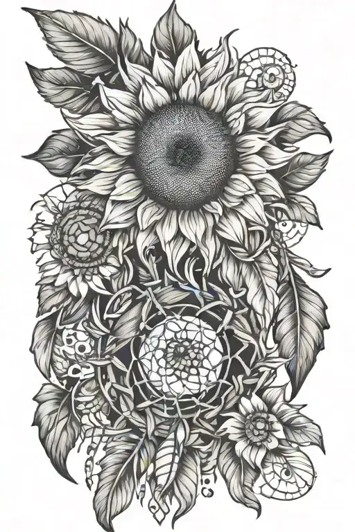 Sunflower And Dreamcatcher
