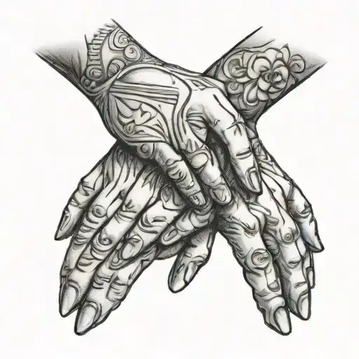 Mother Holding Hands