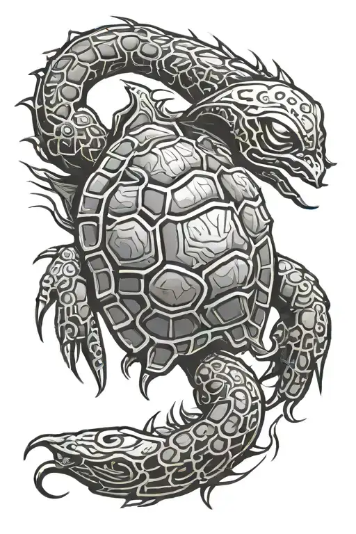 Scorpion Turtle Tribal