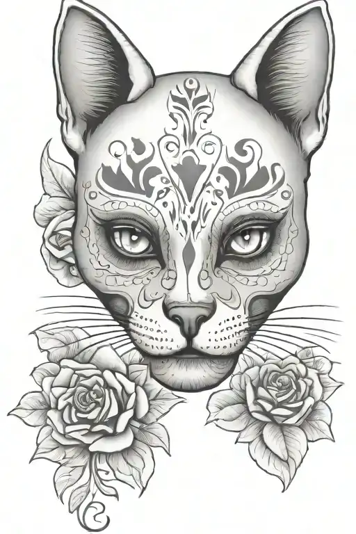 Cat Sugar Skull