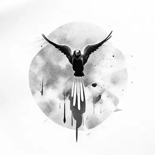 Front Facing Raven Body