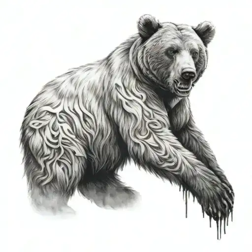 Siberian Bear On Hand