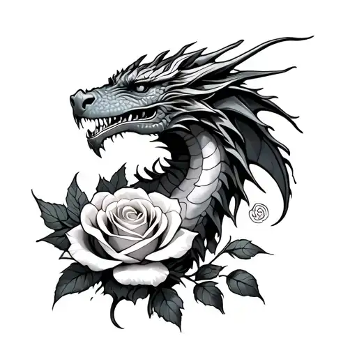 Dragon And Rose