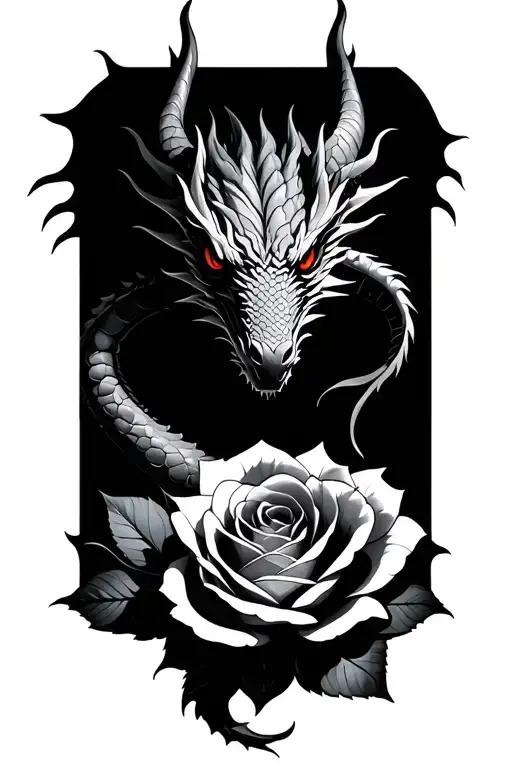Dragon And Rose