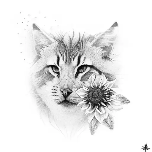 Land Animal Mixed With Flowers