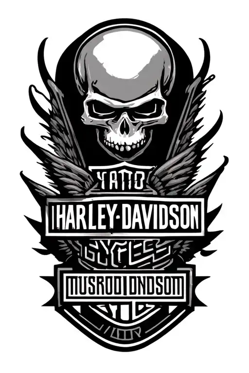 Harley Davidson Name Written