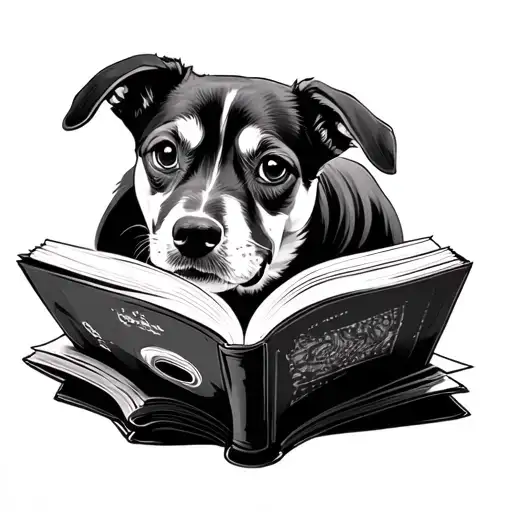 Dog In A Plane Reading A Book