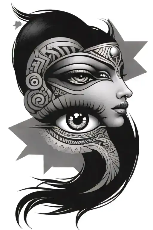 Egyptian Eyes And Japan Culture