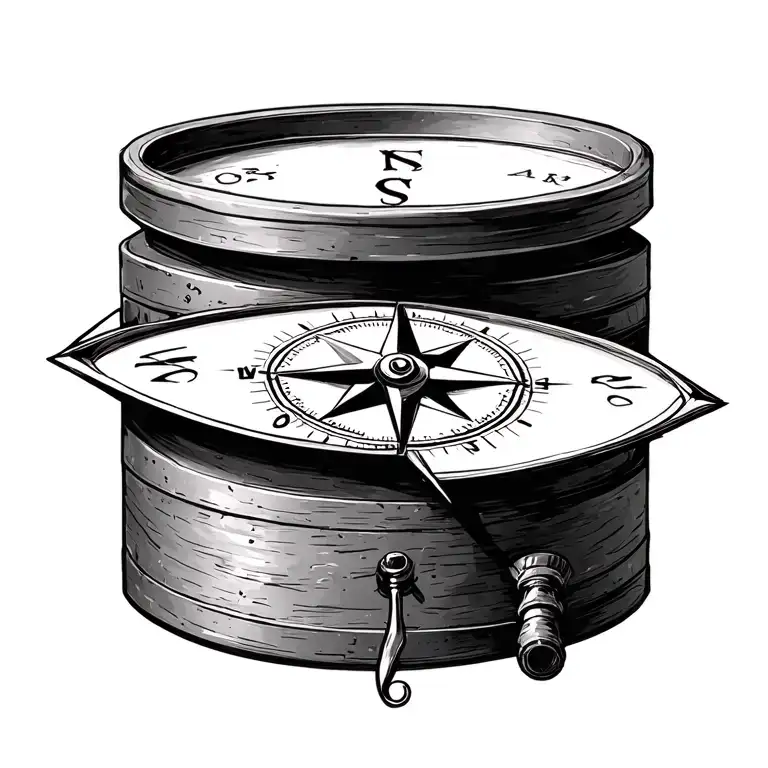 Compass Design In Sketch Style