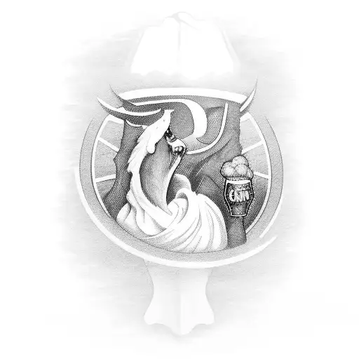 Belgian Beer Duvel With A Wooden Background