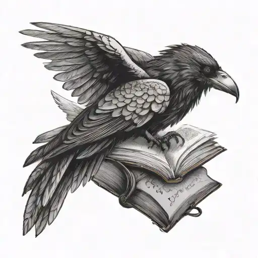 Raven Reading Dragon Book