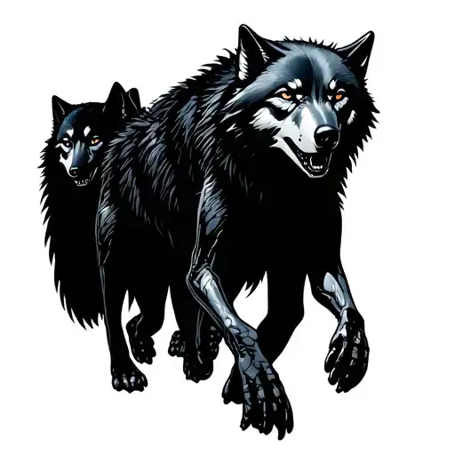 Alien Walking Wolves