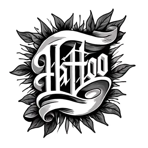 Tattoo Scroll Outline Bble Scripture Inside