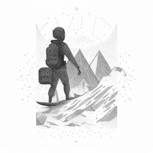 A Silhouette Of A Traveler With A Backpack Exploring A New Landscape