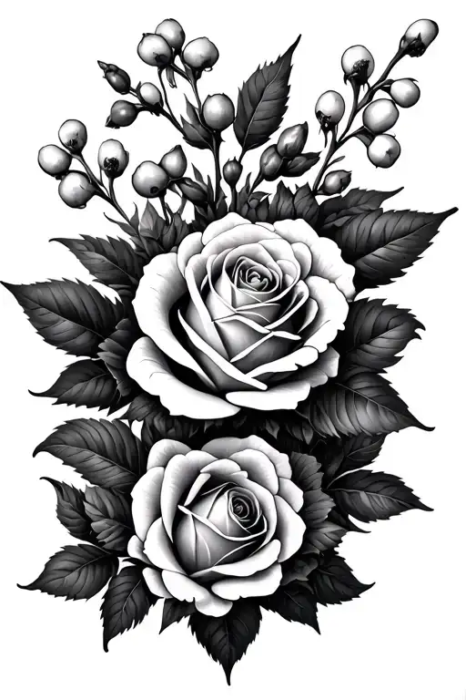 Roses & Hawthorn Flowers