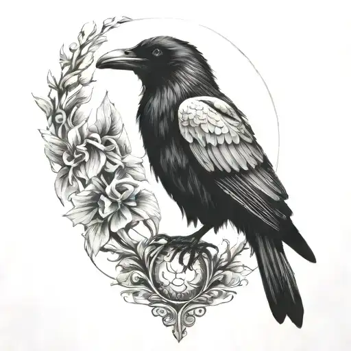 Merged Raven And Wolf