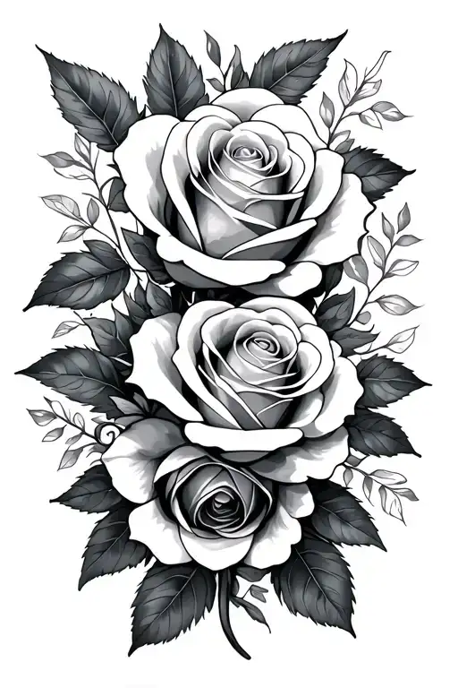 Roses And Leaves