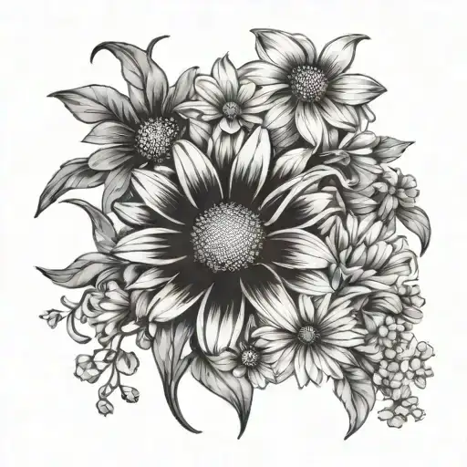 Daisy And Buttercup Flowers Wrapped