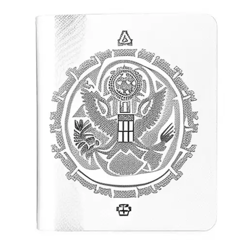 A Passport With Intricate Details Of Different Flag Designs