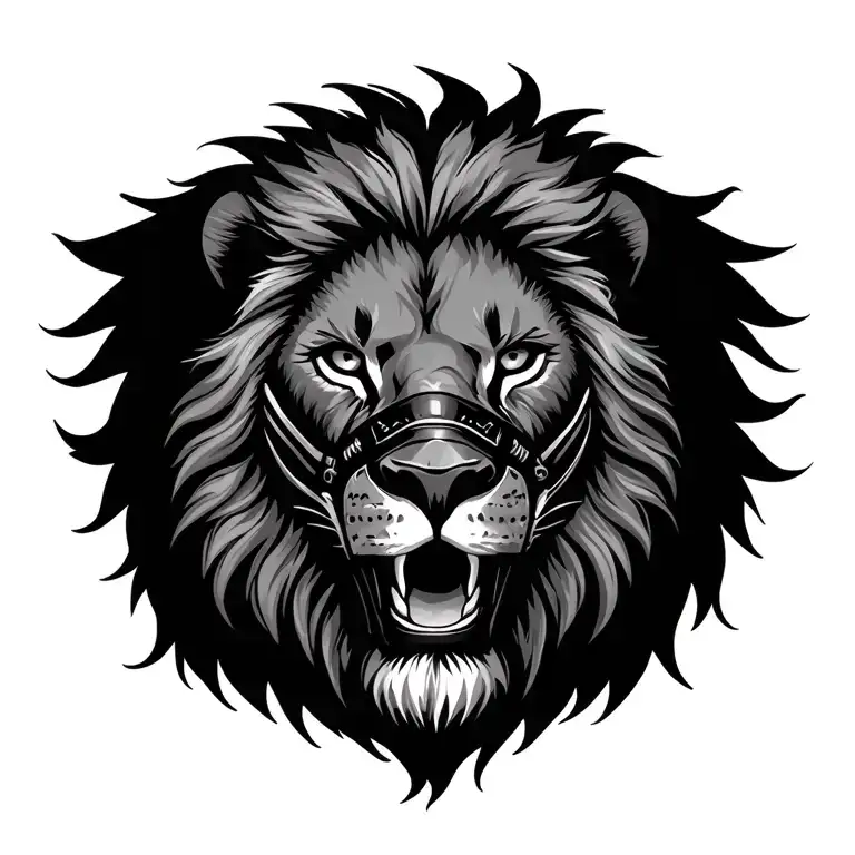 Lion Wearing Only Mask