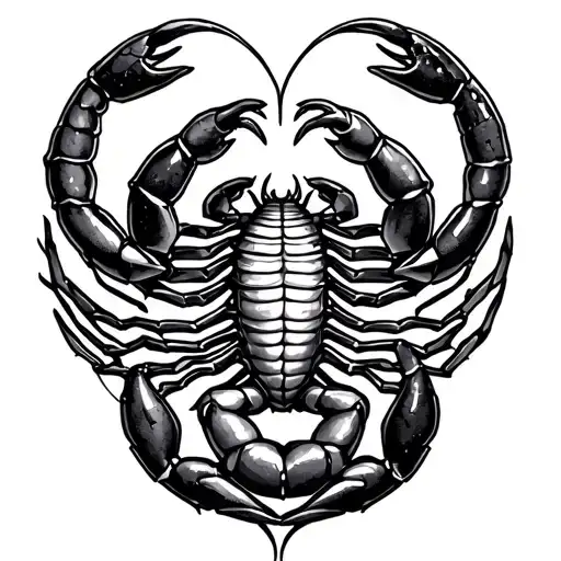 Astrological Sign Aquarius And Scorpion Surrounded